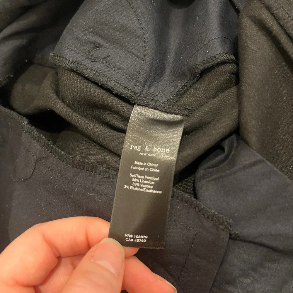 Rag & Bone Linen Black trouser - Picture 7 of 7